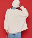 【予約で10%OFF】グレディブリリアン/Gready Brilliant/フェザーヤーンVネックカーディガン