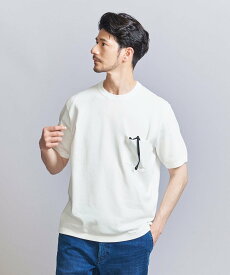 BEAUTY&YOUTH UNITED ARROWS 【WEB限定 WARDROBE SMART】マシーンウォッシュ 1ポケット ニット Tシャツ【抗菌・防臭】 ビューティー＆ユース　ユナイテッドアローズ トップス ニット ブラック ホワイト グレー【送料無料】