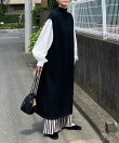 CORNERS by KR 2wayハイネックスリットニットワンピ