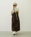 BICOLOR BACK RIBBON CAMISOLE DRESS
