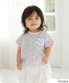 組曲 KIDS 【UVケア】【80-100cm】シナぷしゅマリン Tシャツ クミキョク トップス カットソー・Tシャツ パープル ホワイト【送料無料】
