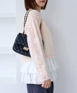 フラワーモチーフフェザーシアーニット