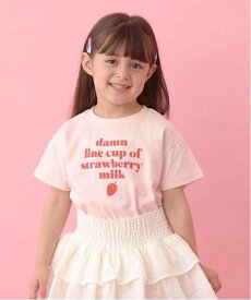 Lycee mine 【大人気カラー再入荷】【ソフトコットン】選べる8パターンアソートプリントTシャツ ナルミヤオンライン トップス カットソー・Tシャツ ピンク ホワイト ブルー オレンジ グレー