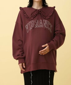 【SALE／50%OFF】LEPSIM 【産前・産後対応】マタニティ/2WAY襟付きスウェットプルオーバー レプシィム マタニティウェア・ベビー用品 マタニティトップス グレー ブラック レッド