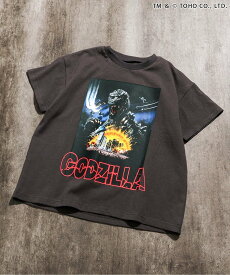 BREEZE 【リンク】WEB限定 ゴジラプリントTシャツ エフオーオンラインストア トップス カットソー・Tシャツ グレー