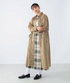 Demi-Luxe BEAMS Demi-Luxe BEAMS / ナイロン ドロスト ライトコート デミルクス ビームス ジャケット・アウター その他のジャケット・アウター ベージュ ネイビー【送料無料】