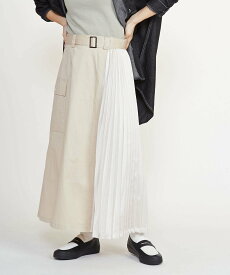 CONVERSE TOKYO WOMEN PLEATS MILITARY CARGO SKIRT コンバーストウキョウ パンツ カーゴパンツ ブラック ベージュ カーキ【送料無料】