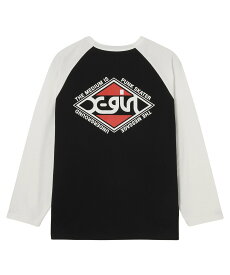 X-girl RHOMBUS LOGO B/B BIG TEE Tシャツ X-girl エックスガール トップス カットソー・Tシャツ ブラック カーキ ホワイト【送料無料】