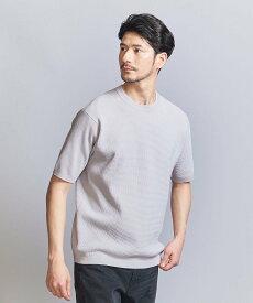 BEAUTY&YOUTH UNITED ARROWS 【WEB限定 WARDROBE SMART】マシーンウォッシュ ピケニット Tシャツ【抗菌・防臭】 ビューティー＆ユース　ユナイテッドアローズ トップス ニット グレー ブラック グリーン【送料無料】