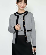 【SALE／32%OFF】COCOMOMO 【オンオフ対応】配色サマーニット アンサンブル ニットカーディガン ニット …