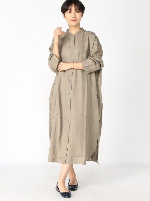 Samansa Mos2 リネンバンドカラー前開きワンピース Rakuten Fashion 楽天ファッション 旧楽天ブランドアベニュー Cn04