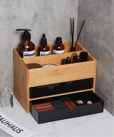 aimoha home aimoha home/(W)木製3段メイク/小物/筆記用具なんでも収納ボックス アイモハ インテリア・生…