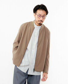 MEN'S MELROSE リネンタッチドットエアーMA-1 メンズメルローズ ジャケット・アウター ライダースジャケット グレー ブラウン ネイビー【送料無料】