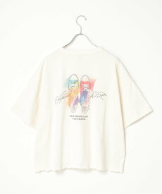 notch. CONVERSE コンバース イラストレータープリントTシャツ ノッチ トップス カットソー・Tシャツ ホワイト ブラック【送料無料】