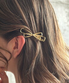 【SALE／9%OFF】ciite' リボン ヘアクリップ シーテ ヘアアクセサリー バレッタ・ヘアクリップ・ヘアピン ゴールド シルバー