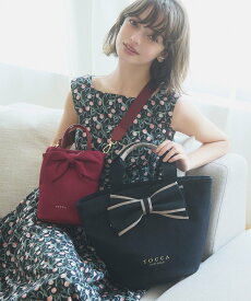 TOCCA RIBBON KNOT CANVASTOTE キャンバストート トッカ バッグ トートバッグ ベージュ ブラック ピンク【送料無料】