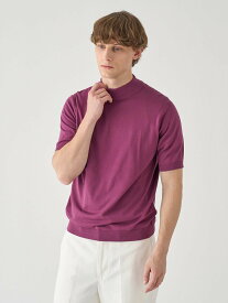 JOHN SMEDLEY モックネック半袖コットンニットTシャツ ｜ ARBER ｜ 30G MODERN FIT ジョンスメドレー トップス ニット【送料無料】