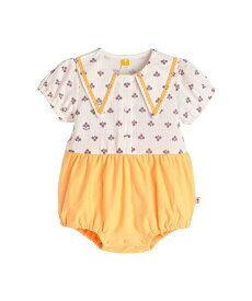 【SALE／70%OFF】moimoln プチフラワープリントロンパース モイモルン マタニティウェア・ベビー用品 ロンパース・カバーオール イエロー