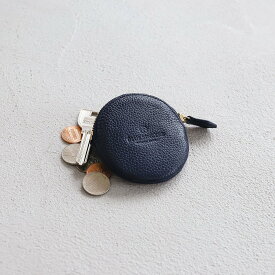 BLUE SINCERE ミニ コインケース 本革 丸型 ラウンド 小銭入れ 小さい財布 レディース 可愛い ブルーシンシア 財布・ポーチ・ケース コインケース・小銭入れ・札入れ ネイビー ブルー シルバー ピンク ブラック ブラウン ゴールド グレー グリーン