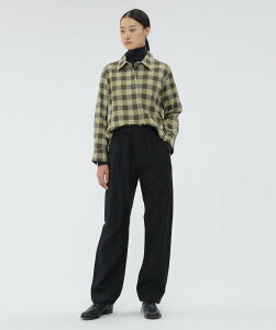 MARGARET HOWELL WOOL LINEN TWILL TROUSERS }[KbgEnEG pc ̑̃pc ubNyz