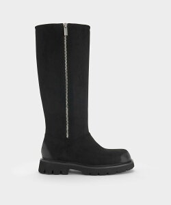 CHARLES & KEITH Rosemond ���[���� �T�C�h�W�b�v ���b�W�h�\�[�������O�u�[�c �`���[���Y�A���h�L�[�X �V���[�Y�E�C �u�[�c�y���������z