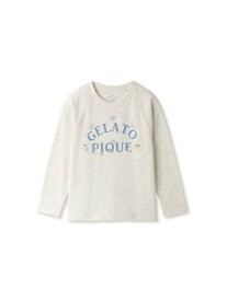 【SALE／30%OFF】gelato pique 【KIDS】パジャマパーティーワンポイントロングTシャツ ジェラートピケ トップス カットソー・Tシャツ グレー ピンク