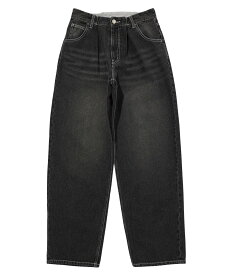 X-girl FACE WIDE TAPERED PANTS パンツ X-girl エックスガール パンツ ジーンズ・デニムパンツ グレー ブルー ホワイト【送料無料】