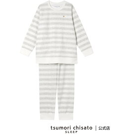 tsumori chisato SLEEP ツモリチサト スリープ パジャマ パイル(本体) あったか 長袖 長ズボン ツモリチサトスリープ インナー・ルームウェア パジャマ ホワイト グレー【送料無料】