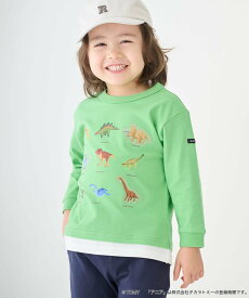 【SALE／20%OFF】petit main 【TOMICA・ANIA】グラフィック長袖Tシャツ ナルミヤオンライン トップス カットソー・Tシャツ ベージュ ネイビー グリーン