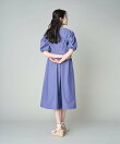 《プラスサイズ》Vネックフレアワンピース