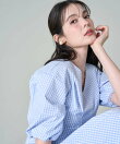 《プラスサイズ》Vネックフレアワンピース