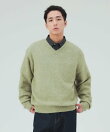 アルパカ混 Vネック ニット