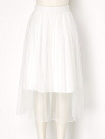 【SALE／50%OFF】SNIDEL チュールSK スナイデル スカート その他のスカート ホワイト【送料無料】