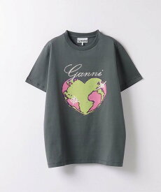 allureville 【GANNI(ガニー)】 HEART RELAXED TSHIRT アルアバイル トップス カットソー・Tシャツ ブラック【送料無料】