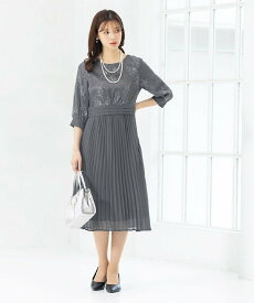 AddRouge 【選べる着丈】ドレス 結婚式 フォーマル ワンピース お呼ばれ セレモニー アッドルージュ ワンピース・ドレス ドレス グレー ネイビー ブルー ブラック【送料無料】