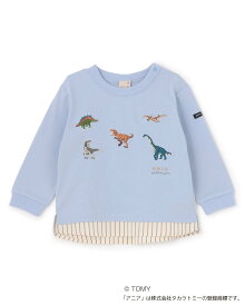 【SALE／29%OFF】petit main 【TOMICA・ANIA】裾シャツ長袖Tシャツ ナルミヤオンライン トップス カットソー・Tシャツ ブルー ホワイト
