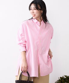 MICA&DEAL 【TICCA】スクエアビッグシャツ マイカアンドディール トップス シャツ・ブラウス ネイビー ピンク【送料無料】