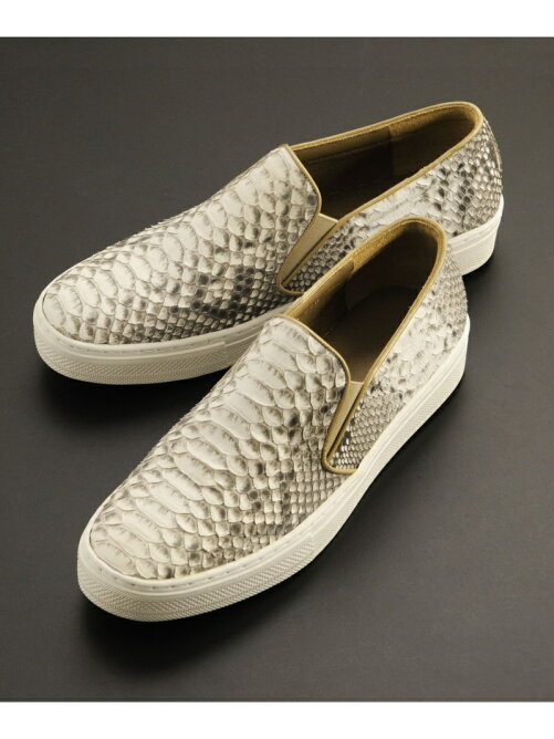 Sankyoshokai ダイヤモンドパイソンスリッポンメンズレザー蛇革本革スニーカーナチュラル26 5cm 27cm Rakuten Fashion 楽天ファッション 旧楽天ブランドアベニュー T