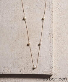 les bon bon les bon bon/dot pearl necklace ドットパールネックレス K10 10K ジュエリー ギフト ルボンボン セットアップセブン アクセサリー・腕時計 ネックレス ゴールド【送料無料】