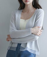 【SALE／25%OFF】SAISON DE PAPILLON シアー裾サマーニットカーディガン セゾン・ド・パピヨン トップス …
