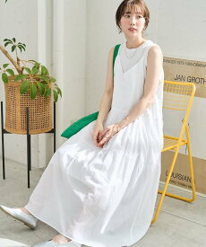 FREAK'S STORE インドティアード切り替えキャミワンピース【限定展開】 フリークスストア ワンピース・ドレス ワンピース ブラック ホワイト ブルー イエロー ピンク ブラウン【送料無料】