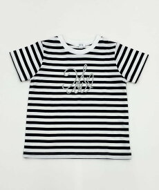 【SALE／40%OFF】a.v.v [140-150]ビッグロゴ刺繍Tシャツ アー・ヴェ・ヴェ トップス カットソー・Tシャツ ブルー ホワイト レッド