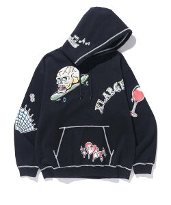 �ySALE�^50%OFF�zXLARGE GOOD TIME HOODED SWEATSHIRT �G�N�X�g�����[�W �g�b�v�X �X�E�F�b�g�E�g���[�i�[ �O���[ �u���b�N �z���C�g�y���������z
