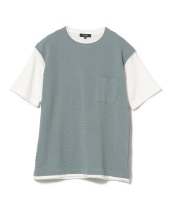�ySALE�^40%OFF�zBEAMS HEART MEN �t�F�C�N���C���[�h �x�X�g T�V���c(�ڐG�⊴) �r�[���X �A�E�g���b�g �g�b�v�X �J�b�g�\�[�ET�V���c �l�C�r�[ �z���C�g �O���[�� �u���[