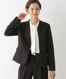 【SALE／35%OFF】LEPSIM 【入卒式/セレモニー】Wクロスストレッチノーカラージャケット レプシィム ジャケット・アウター ノーカラージャケット ネイビー ベージュ ブラック【送料無料】