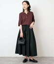 ワイドシルエットニットポロシャツ