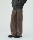 コーデュロイ カーブ ワイド パンツ