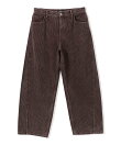 コーデュロイ カーブ ワイド パンツ