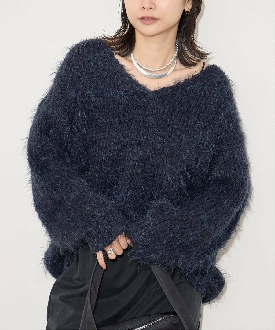 JOURNAL STANDARD 【TRICOTS JEANMARC/トリコットジーンマルク】シャギーV PO ジャーナル スタンダード トップス ニット ネイビー ブラウン ブルー【送料無料】