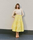 【LOULOU WILLOUGHBY】タフタティアードニットワンピース